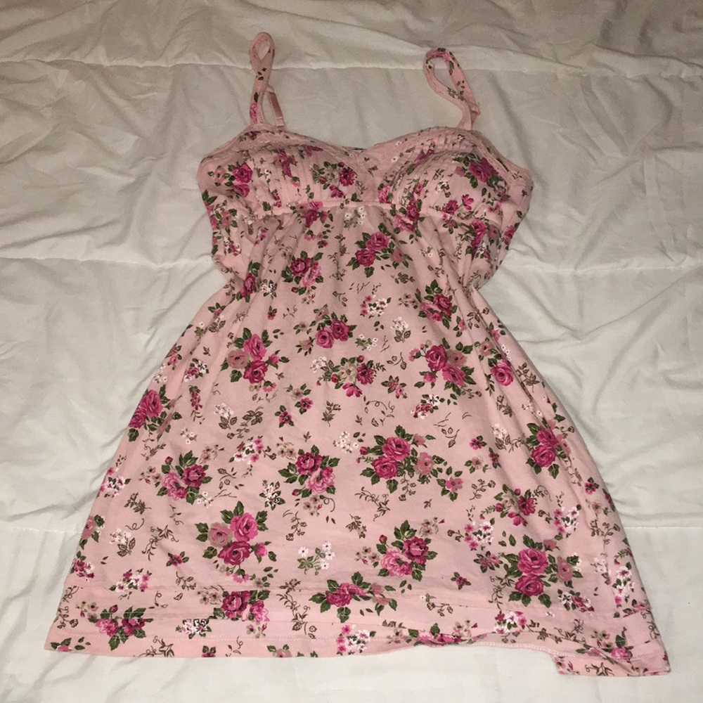 Pink Floral Slip Dress
